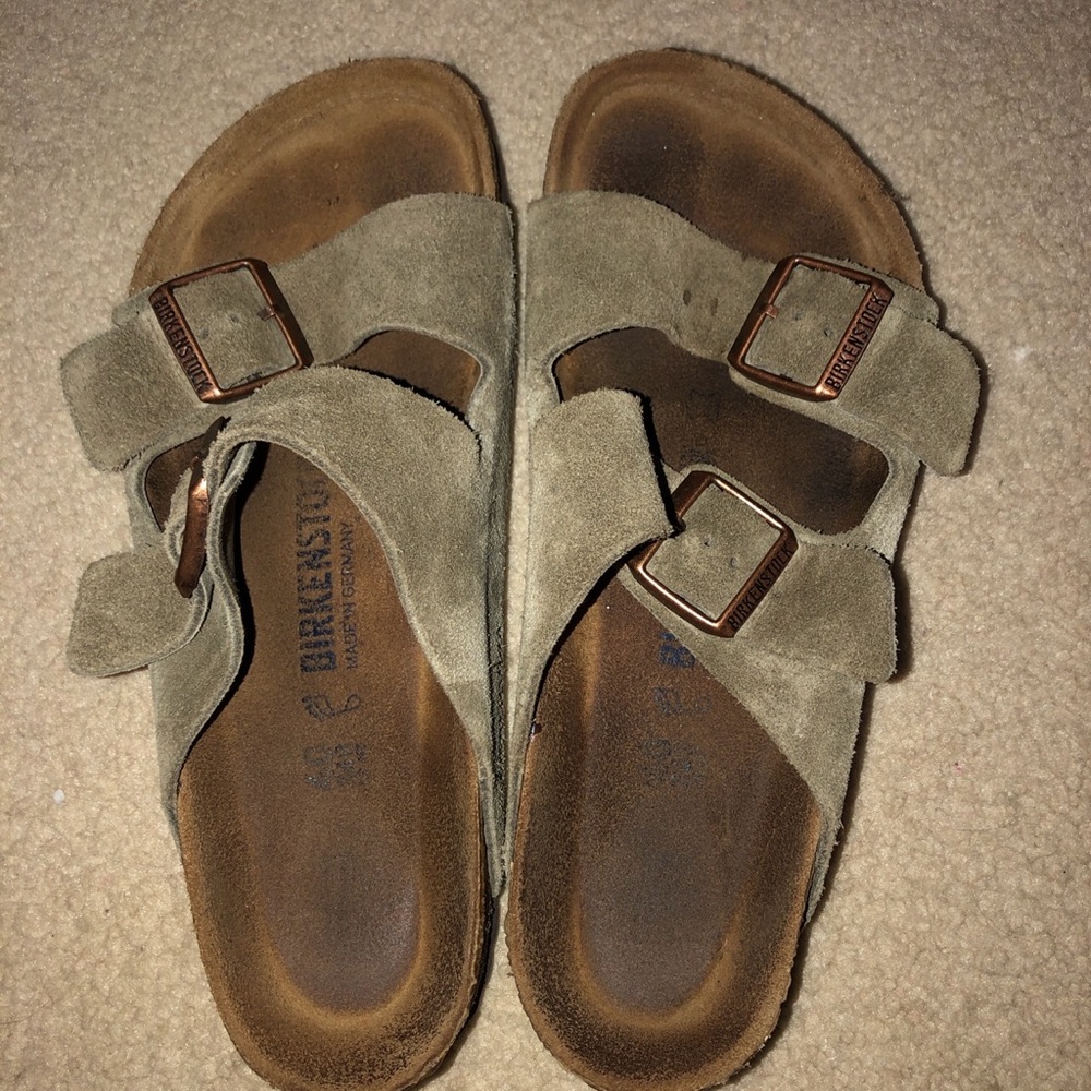 Birkenstock Arizona Biribuc in Stone